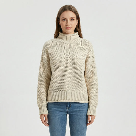 Lockerer Rollkragen-Strickpullover Für Damen - Dora