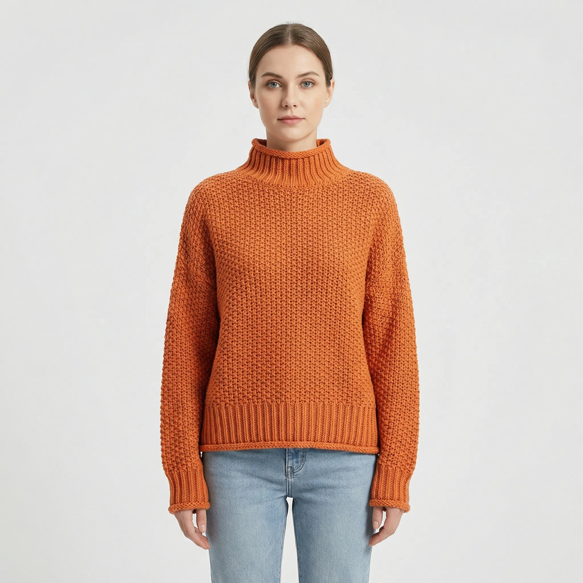 Lockerer Rollkragen-Strickpullover Für Damen - Dora