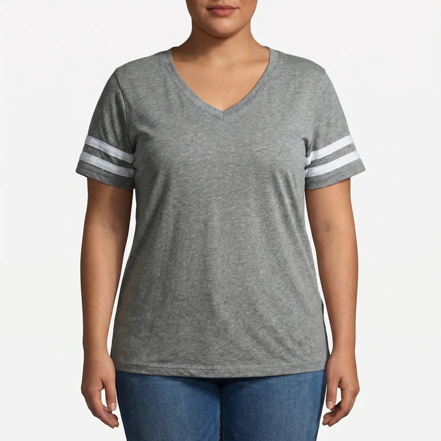 Lockeres Oversize T Shirt Mit V-Ausschnitt - Lorraine