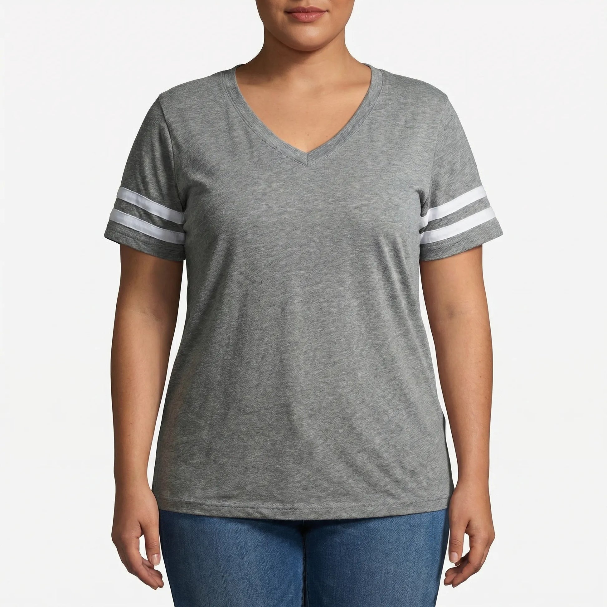 Lockeres Oversize T Shirt Mit V-Ausschnitt - Lorraine
