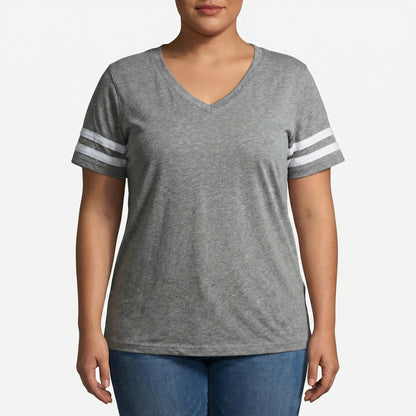 Lockeres Oversize T Shirt Mit V-Ausschnitt - Lorraine