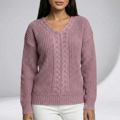 Lockergeschnittener Langarm-Pullover - Carla