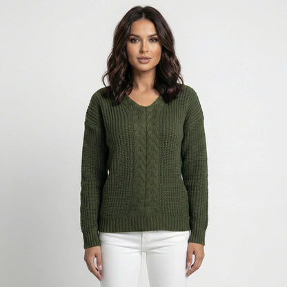 Lockergeschnittener Langarm-Pullover - Carla