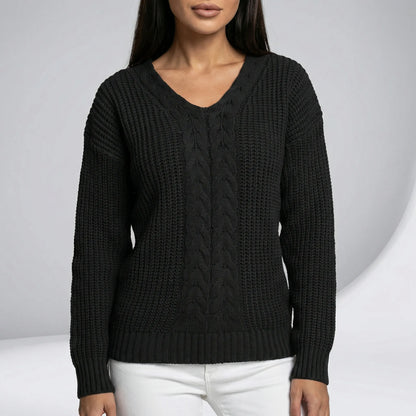 Lockergeschnittener Langarm-Pullover - Carla