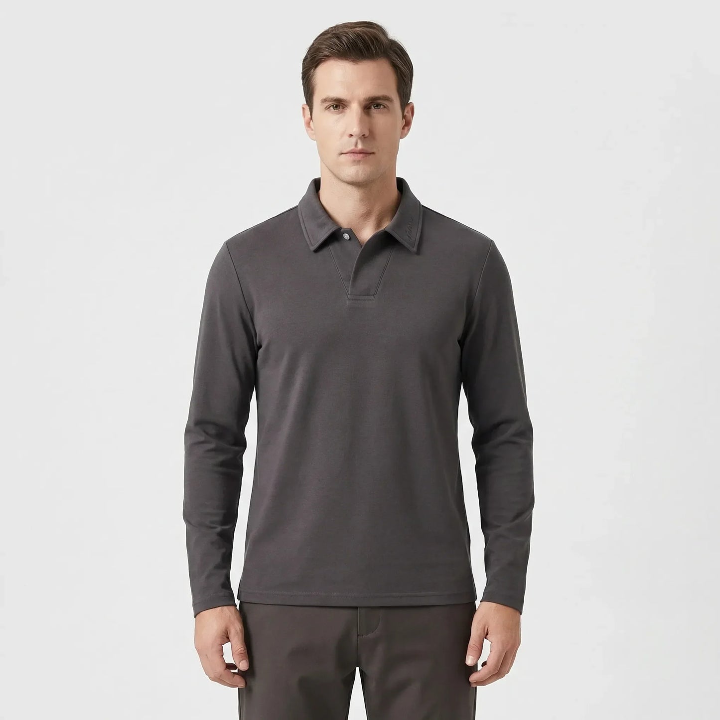 Long Sleeve Turn-Down Collar Polo - Carlton