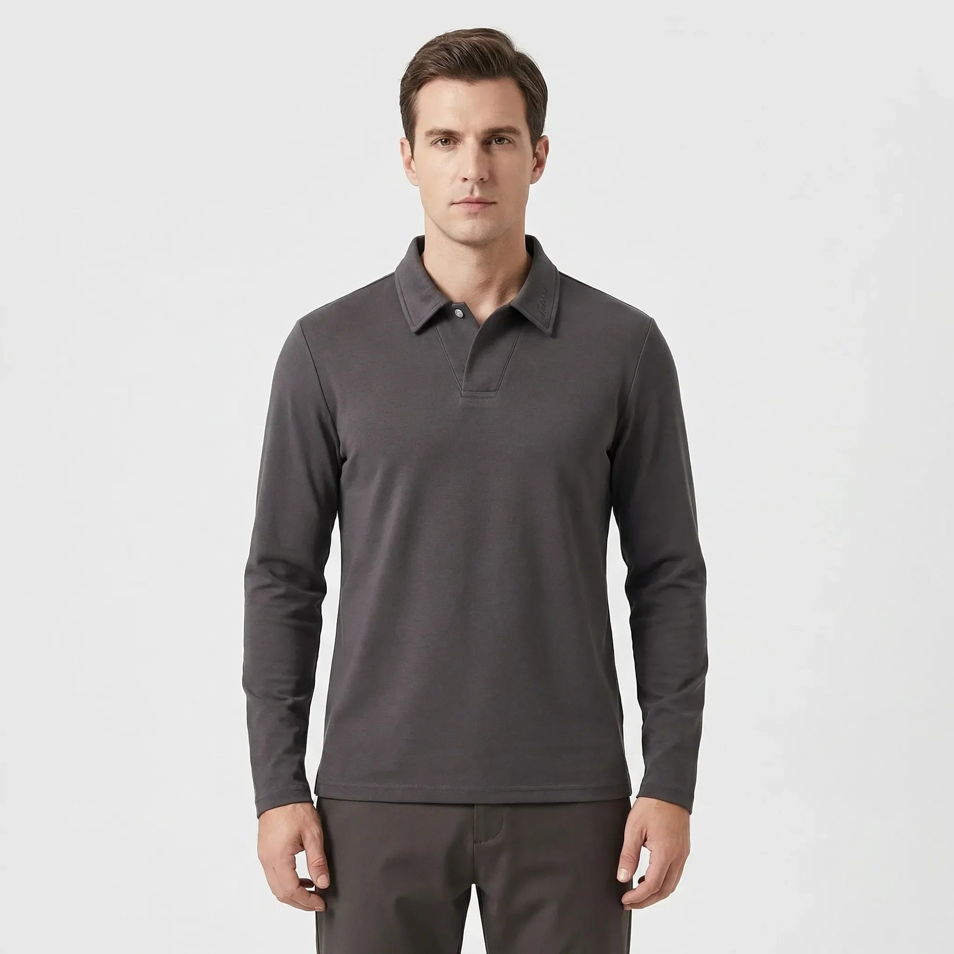 Long Sleeve Turn-Down Collar Polo - Carlton