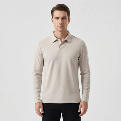 Long Sleeve Turn-Down Collar Polo - Carlton