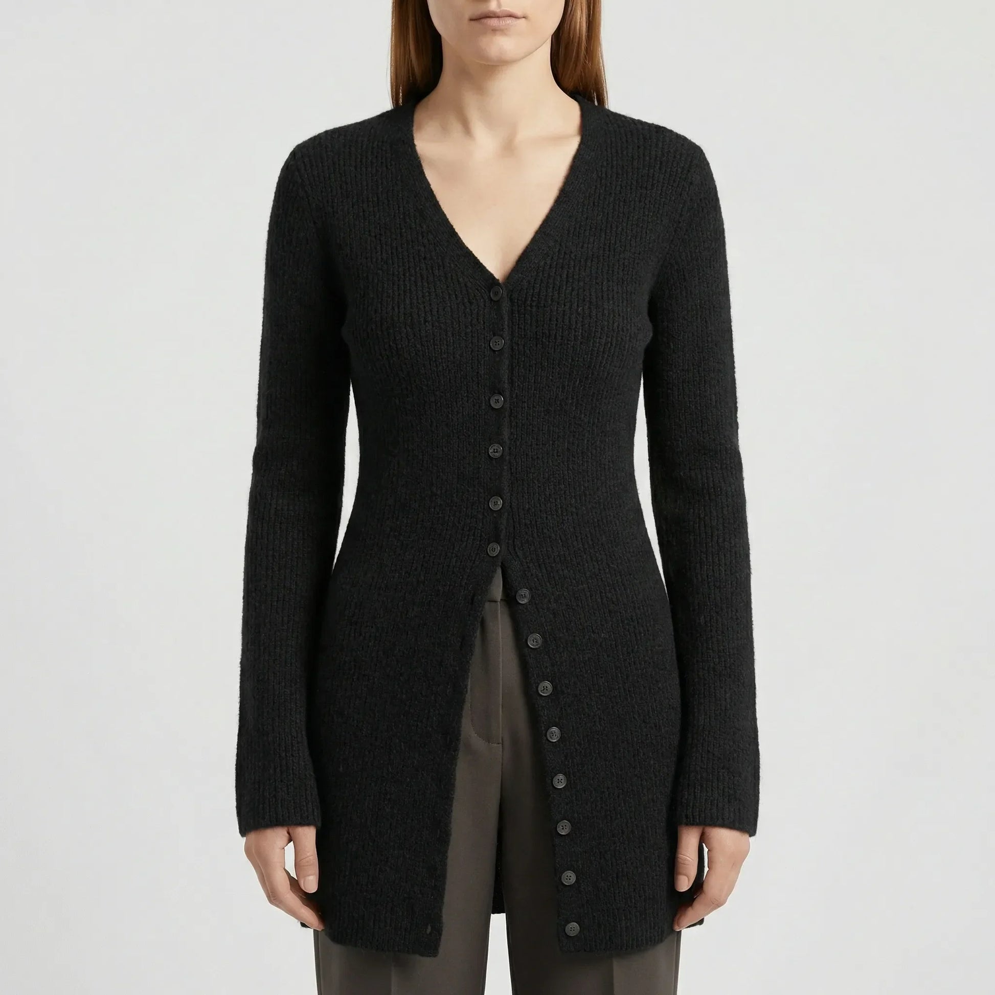 Longline-Cardigan Mit Knopfleiste - Lisann