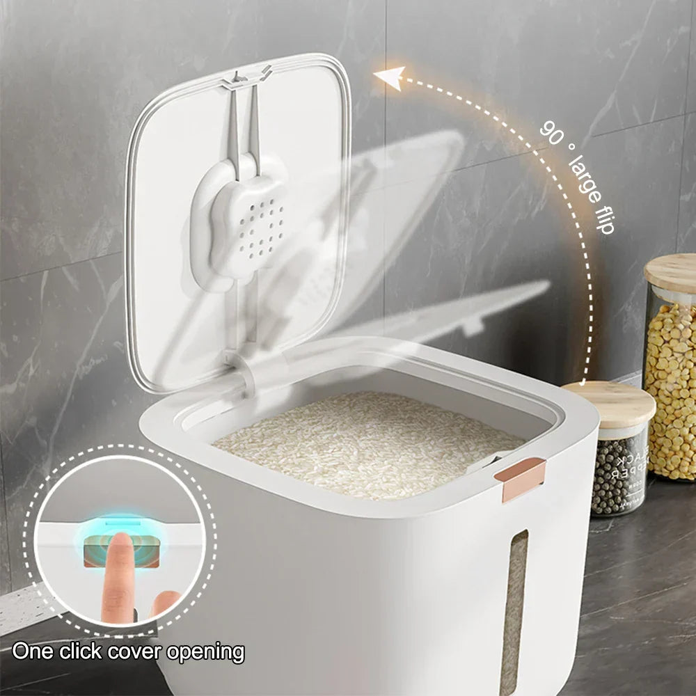 Luftdichter Vorratsbehälter für Reis und Getreide – Frischora