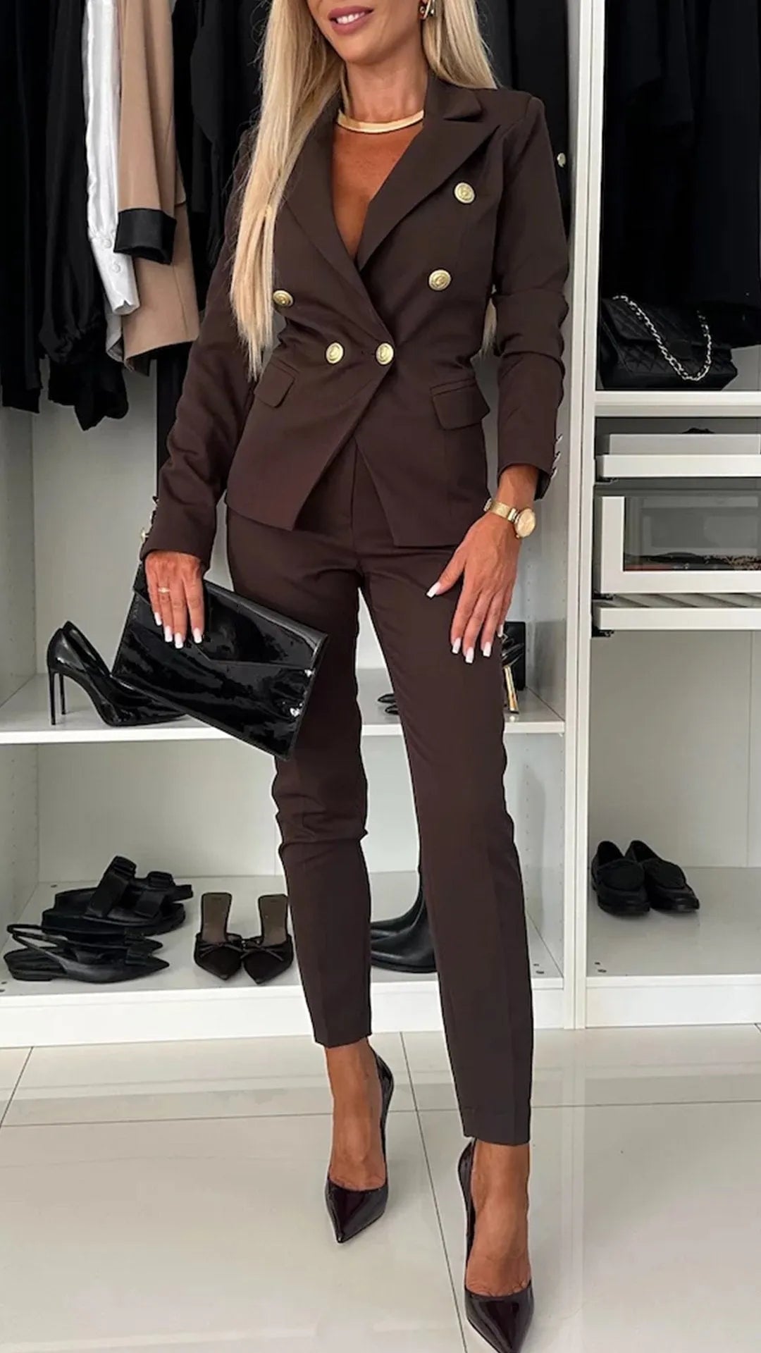 Zweiteiliges Set Damen – Top und Hose in modernem Look – Soraya