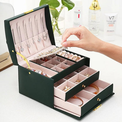 Schmuckschatulle mit 3 Schubladen und luxuriösem Samtinnenraum – Amylin