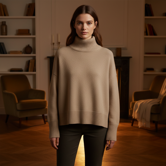 Luxuriöser Damen Rollkragenpullover - Alina