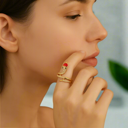 Glücklicher | Lucky Zirkonia Schlangenringe für Frauen