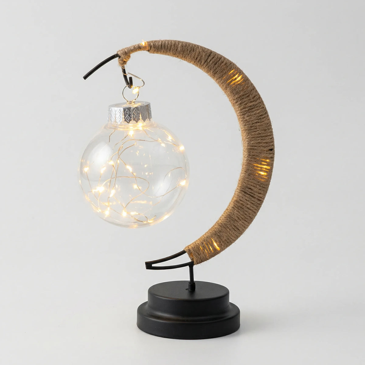 Maanvormige Decoratielamp Met Glazen Bol - Lunarveil