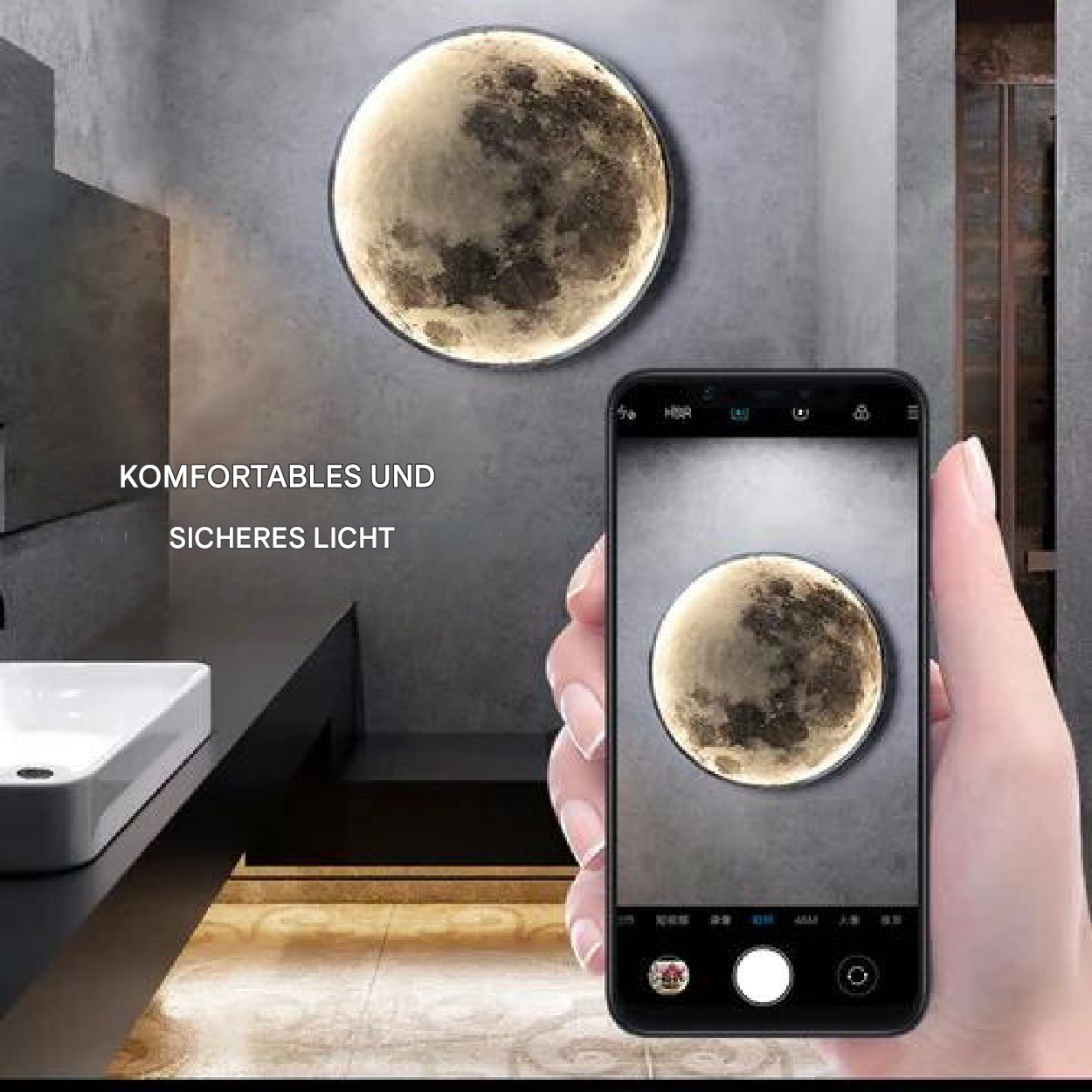 MoonAura | Magische 3D-Mondlampe mit Ambiente