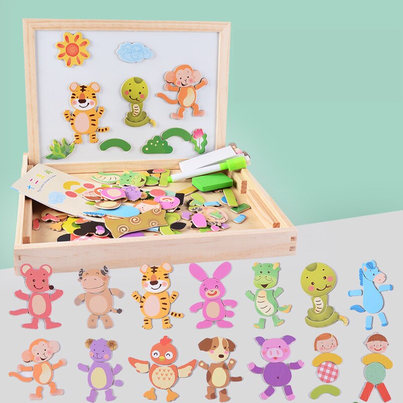 KreativBox Magnetspiel – Lernspaß mit Puzzle & Zeichentafel