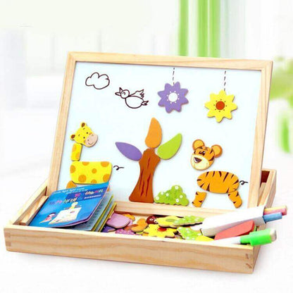 KreativBox Magnetspiel – Lernspaß mit Puzzle & Zeichentafel
