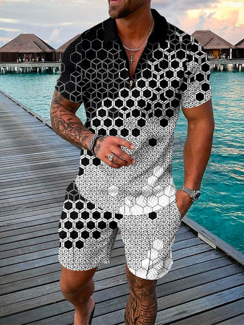 Zweiteiliges Herren-Sommer-Set mit T-Shirt und Shorts – Damon