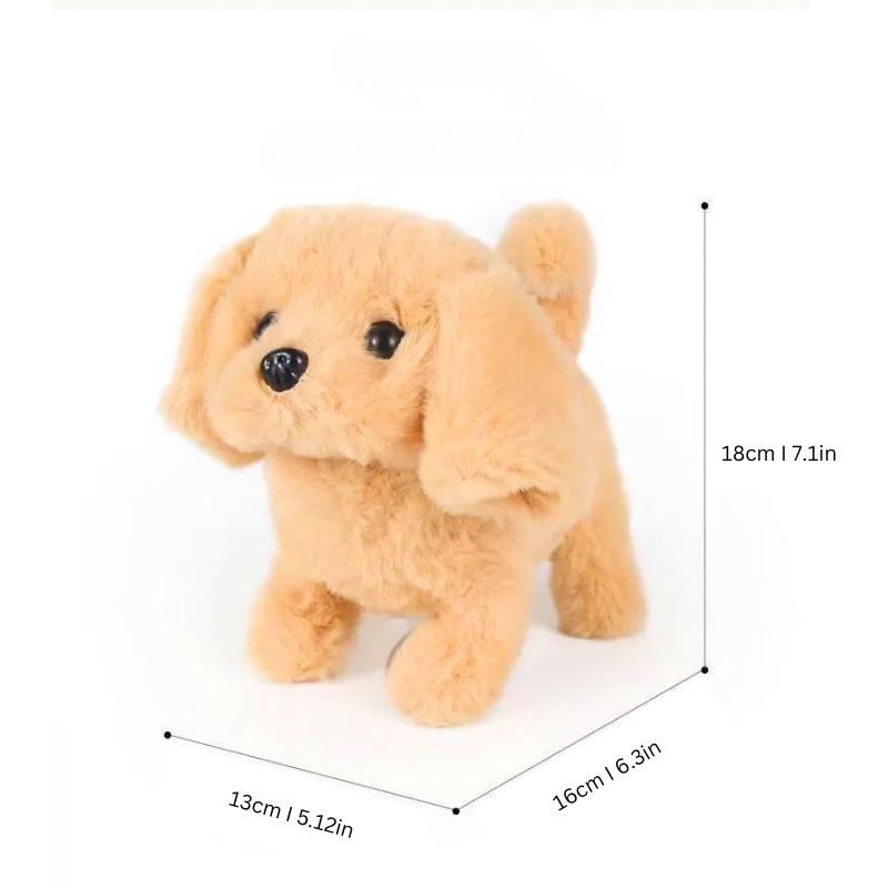 Plüschhund Spielzeug, hellbraun, 18cm, weiches Material, Kinder Geschenk, realistisch.