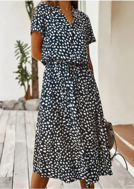 Vintage-Sommerkleid mit mittellangen Ärmeln – Maevy
