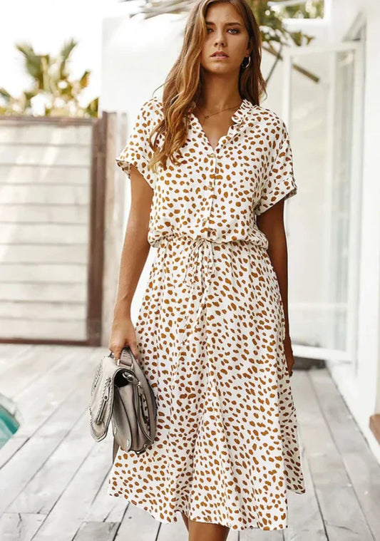 Vintage-Sommerkleid mit mittellangen Ärmeln – Maevy