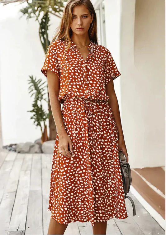 Vintage-Sommerkleid mit mittellangen Ärmeln – Maevy