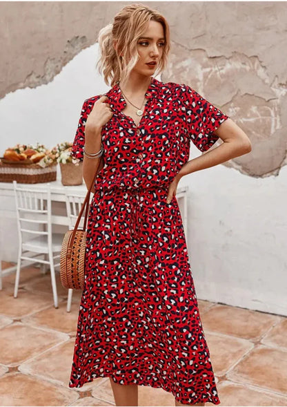 Vintage-Sommerkleid mit mittellangen Ärmeln – Maevy
