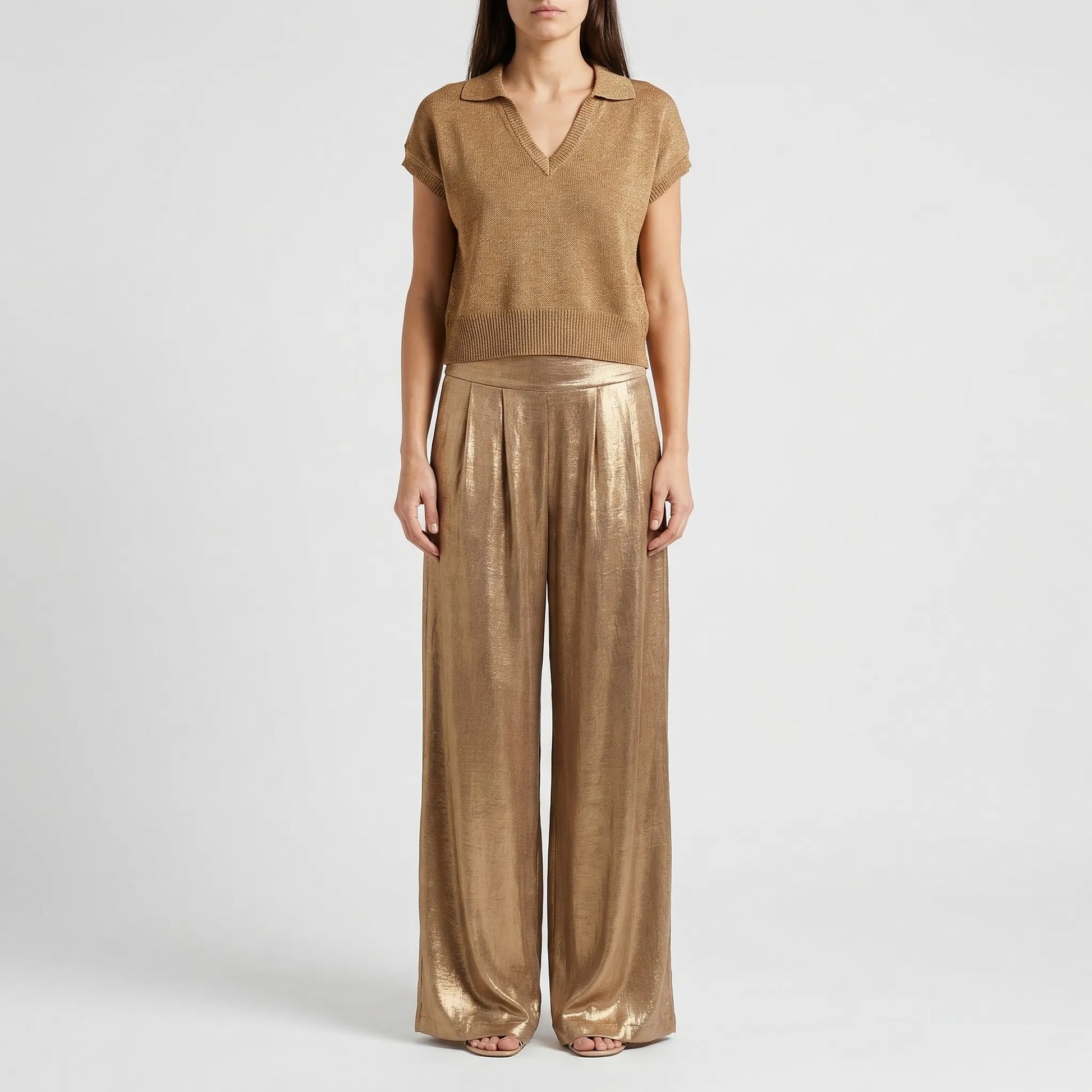 Metallic Shimmer Co-Ord Set For Women - Leigh