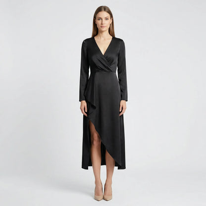 Midi Kleid Mit V Ausschnitt - Marleen