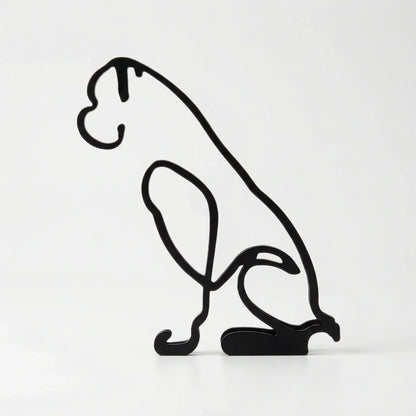 Minimalistisch Diersilhouet Voor Binnen - Pawrista