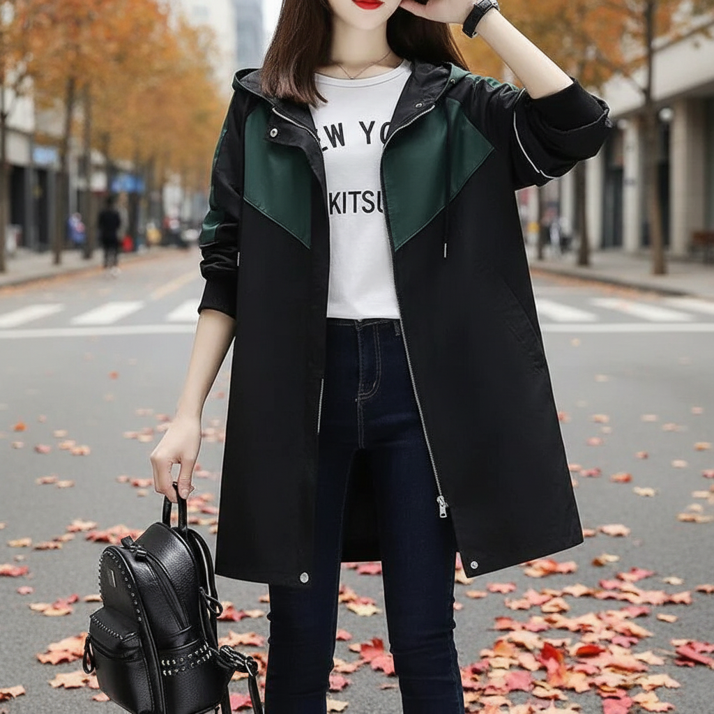 Mittel Langer Trenchcoat - Elisa