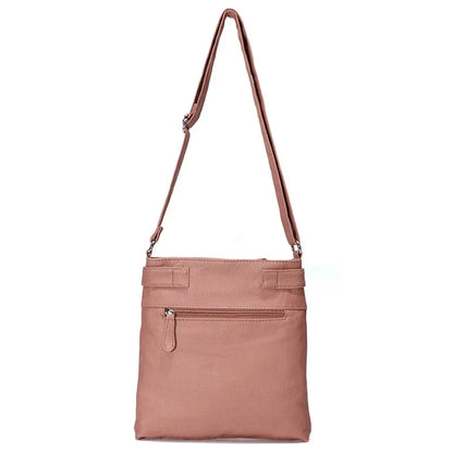 Damen Umhängetasche aus PU-Leder, rosa, große Kapazität, multifunktional, lässig.
