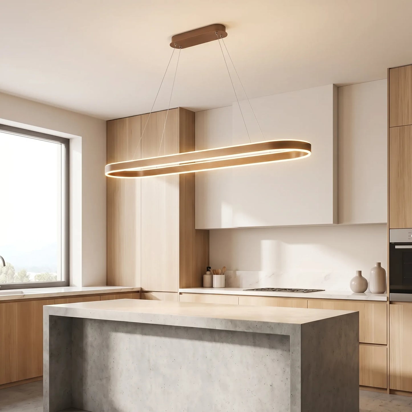 Modern Oval Pendant Light -  Ovalum