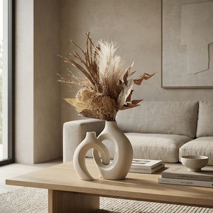Modern Scandinavisch Vazenset Met Holle Vorm - Florveno