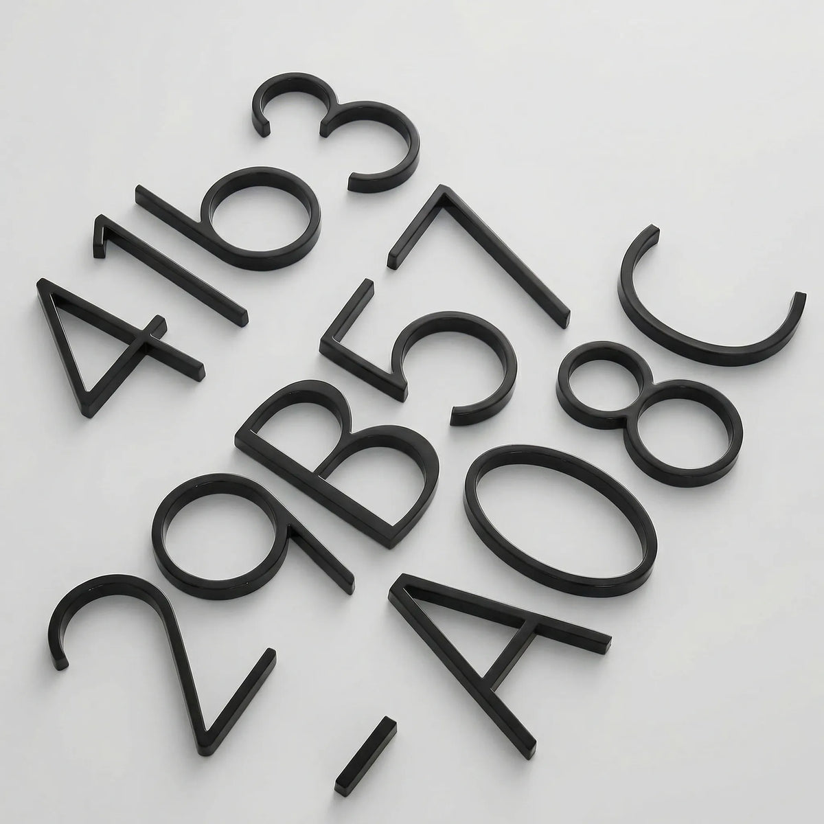 Modern Zwart Huisnummerbord - Zifrova