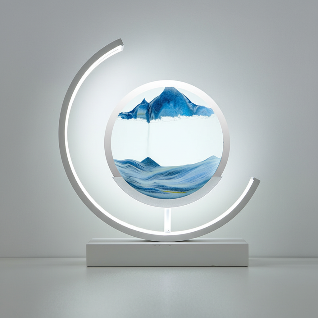 Moderne 3D Sandschalen Tischlampe - Aequora