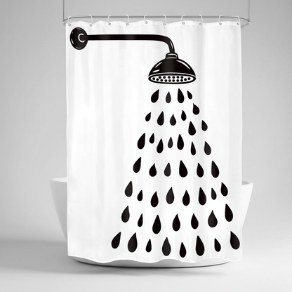 Moderne Baddekoration Polyestervorhang - Showerlyn