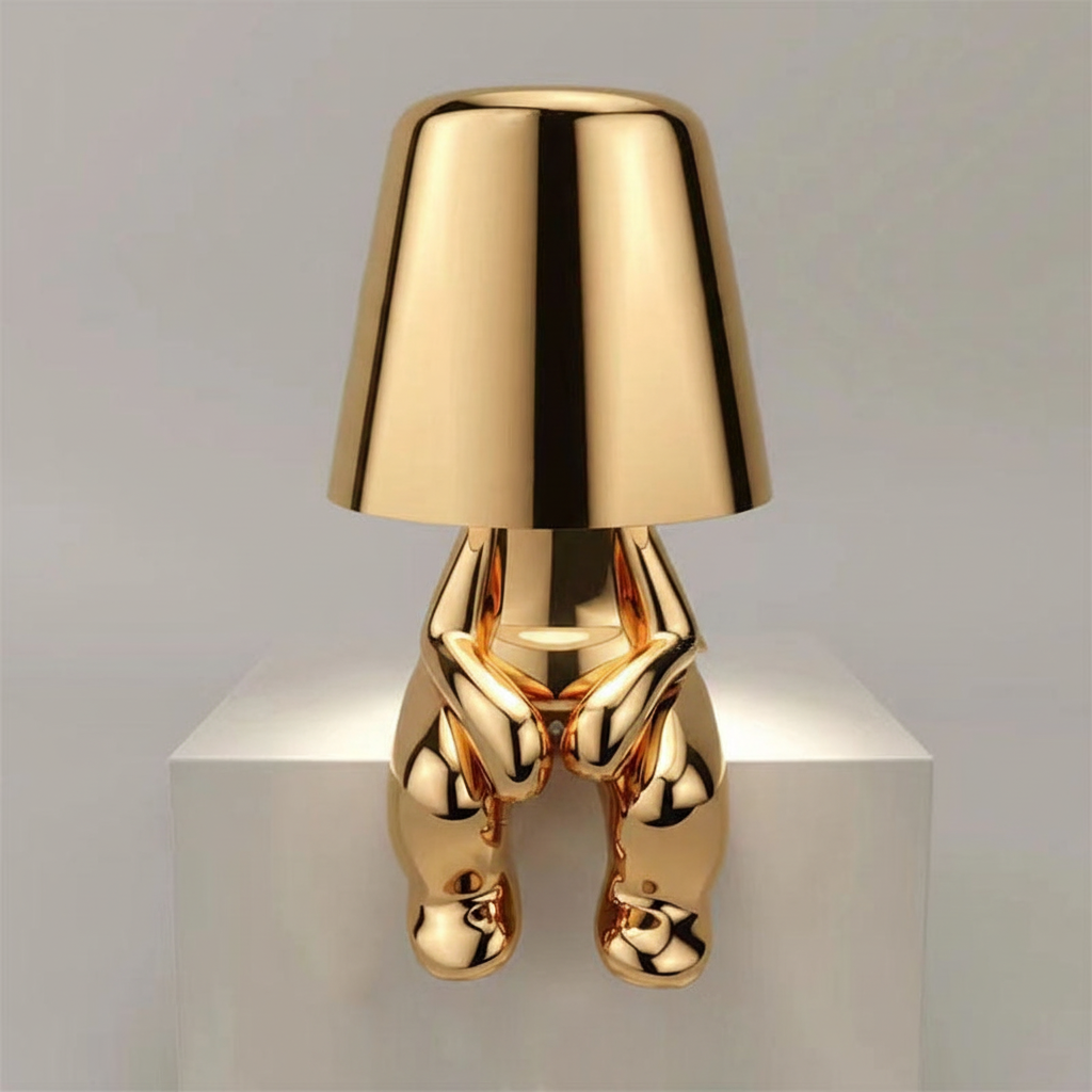 Moderne Tischlampe Metallfinish - AuraBuddy
