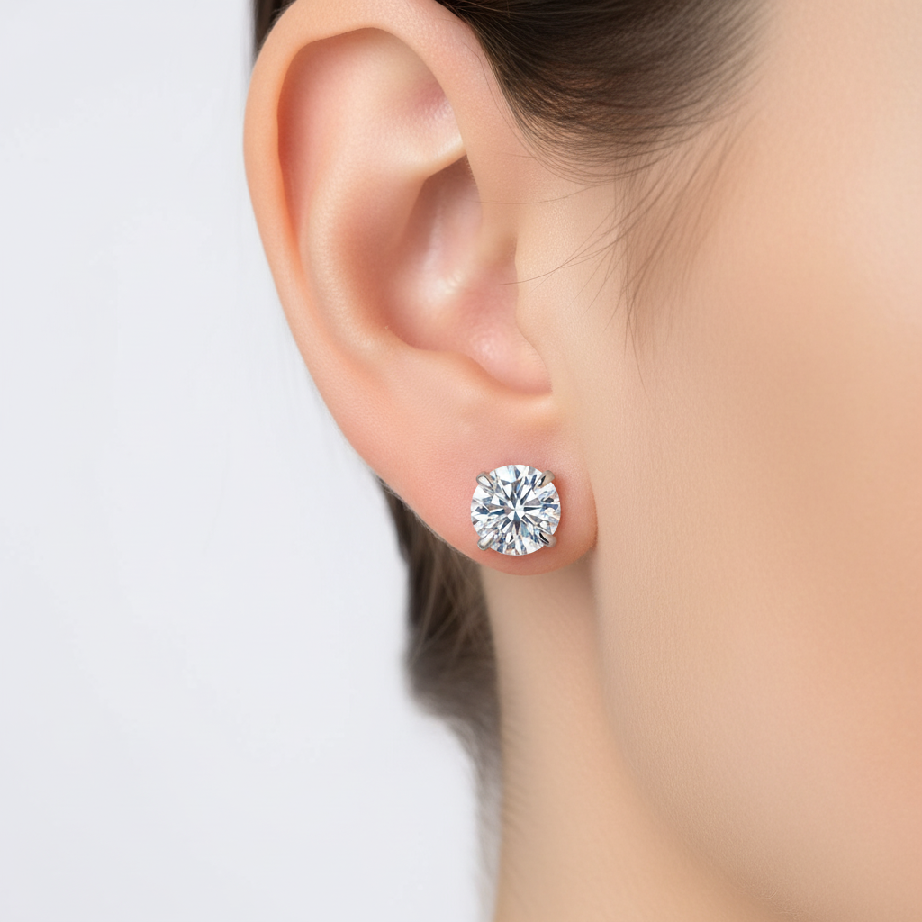 Moderne Zirkonia-Ohrringe - GlitzRing 