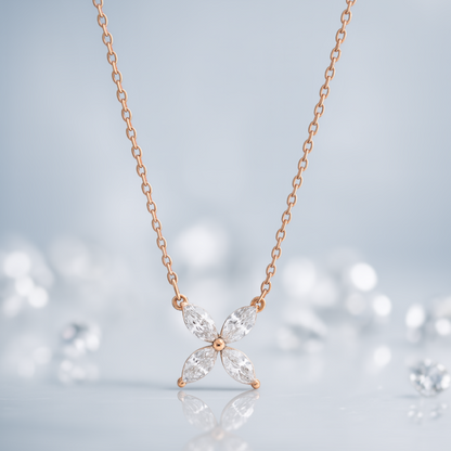 Moissanit-Augen | Vollschliff Moissanit Halskette