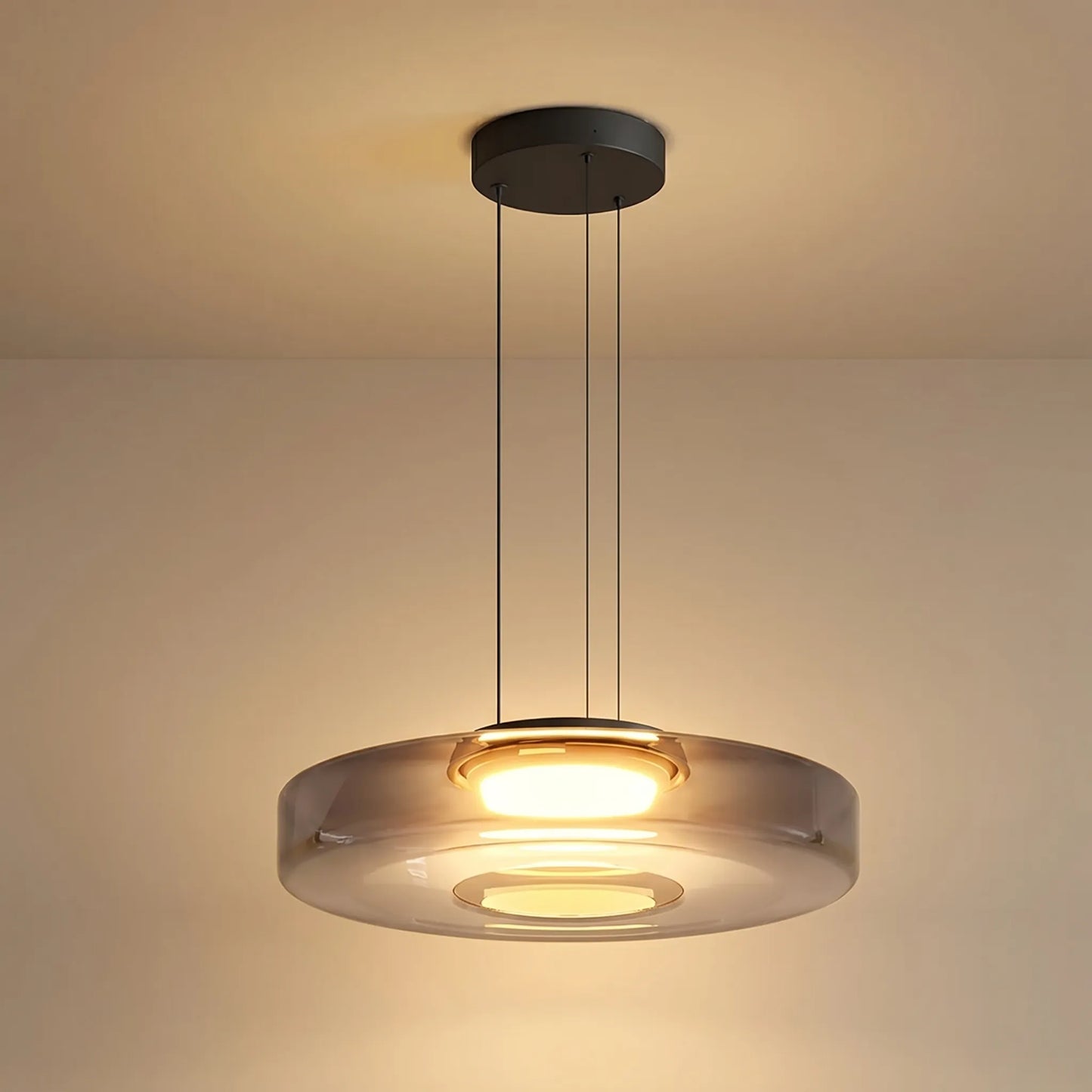 Multi-Tier Tinted Glass Pendant Light -  Halora