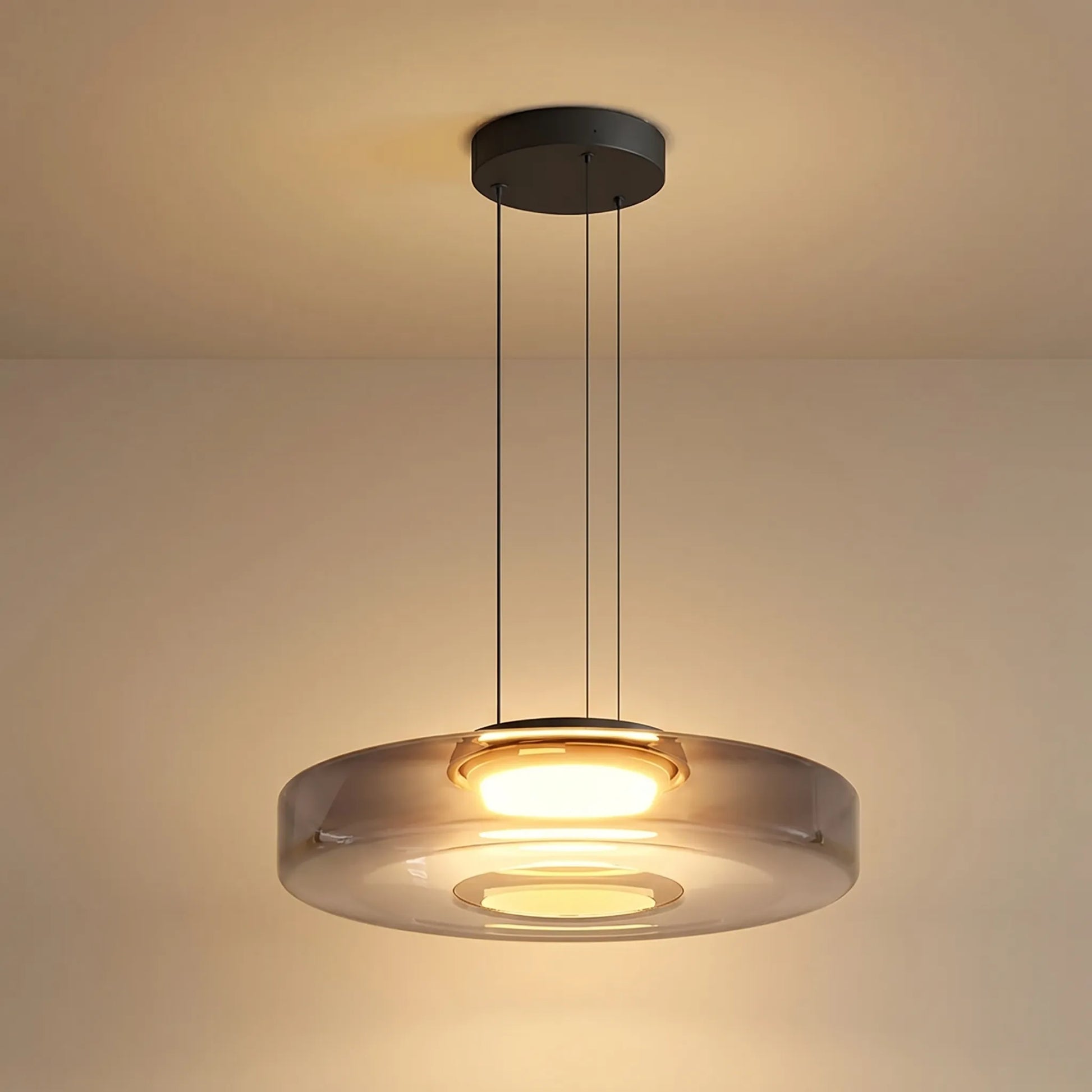 Multi-Tier Tinted Glass Pendant Light -  Halora