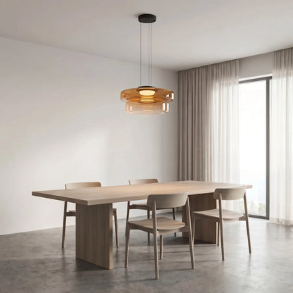 Multi-Tier Tinted Glass Pendant Light -  Halora