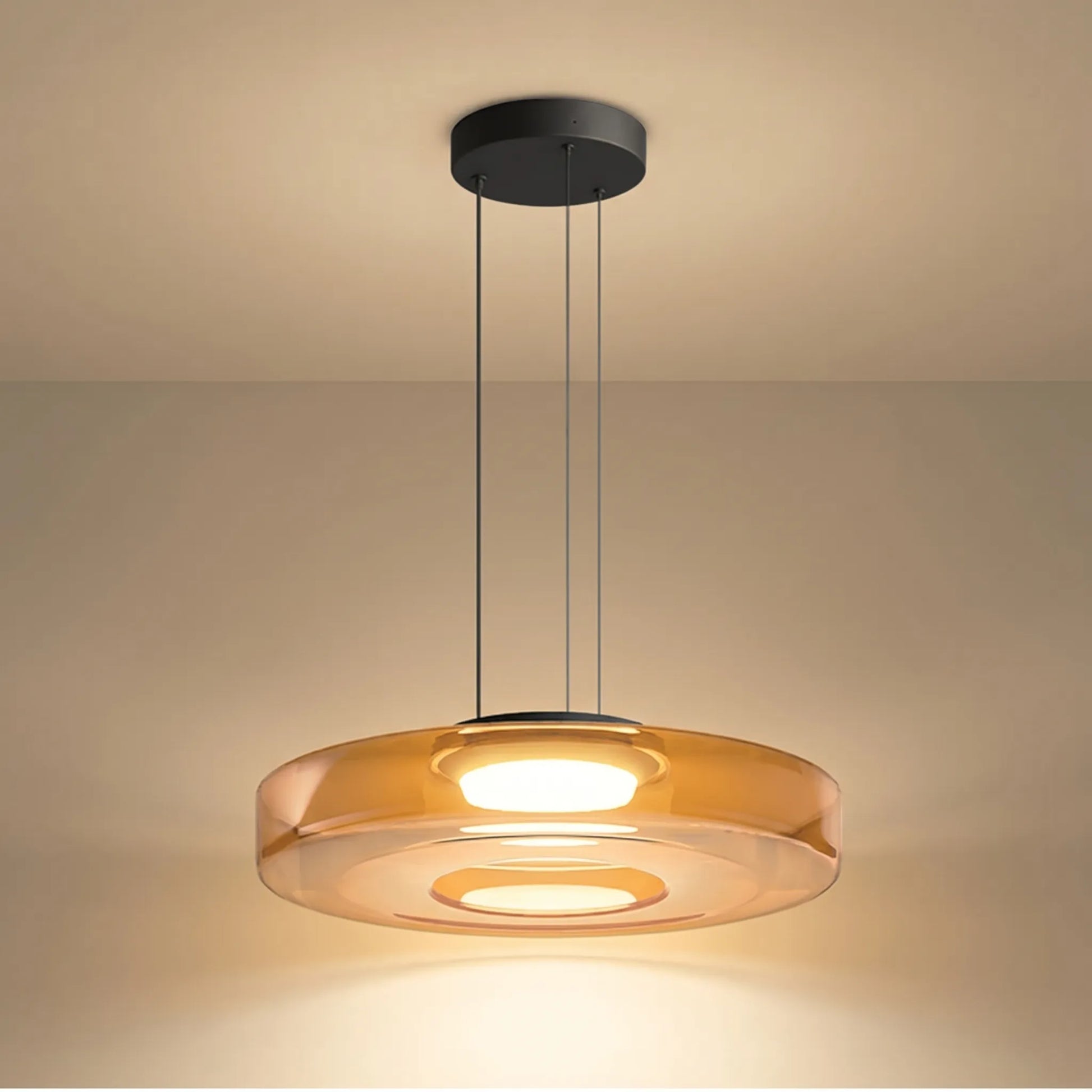 Multi-Tier Tinted Glass Pendant Light -  Halora