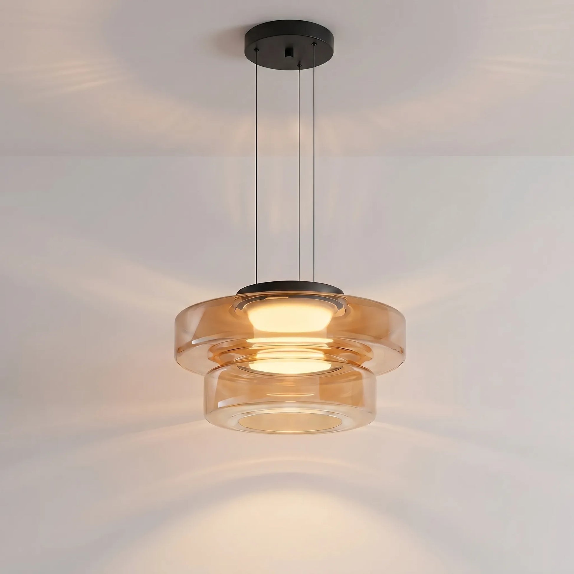 Multi-Tier Tinted Glass Pendant Light -  Halora