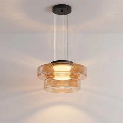 Multi-Tier Tinted Glass Pendant Light -  Halora