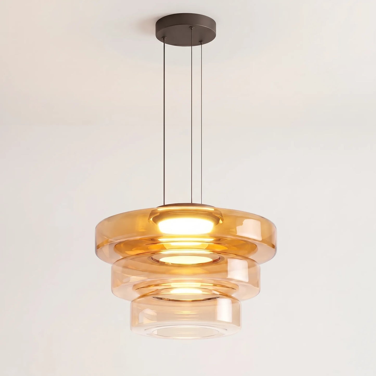 Multi-Tier Tinted Glass Pendant Light -  Halora