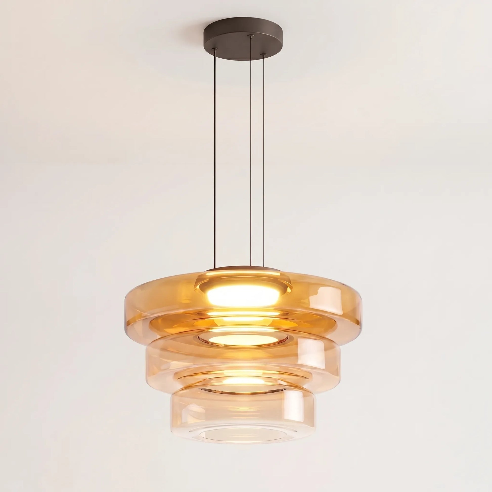 Multi-Tier Tinted Glass Pendant Light -  Halora
