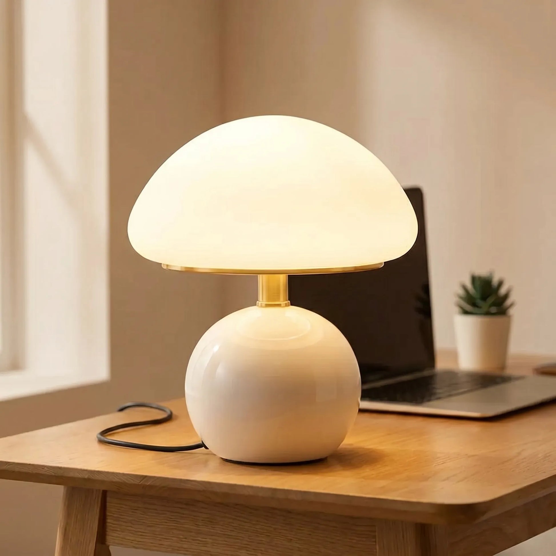 Mushroom-Shaped Ceramic Table Lamp -  Musella