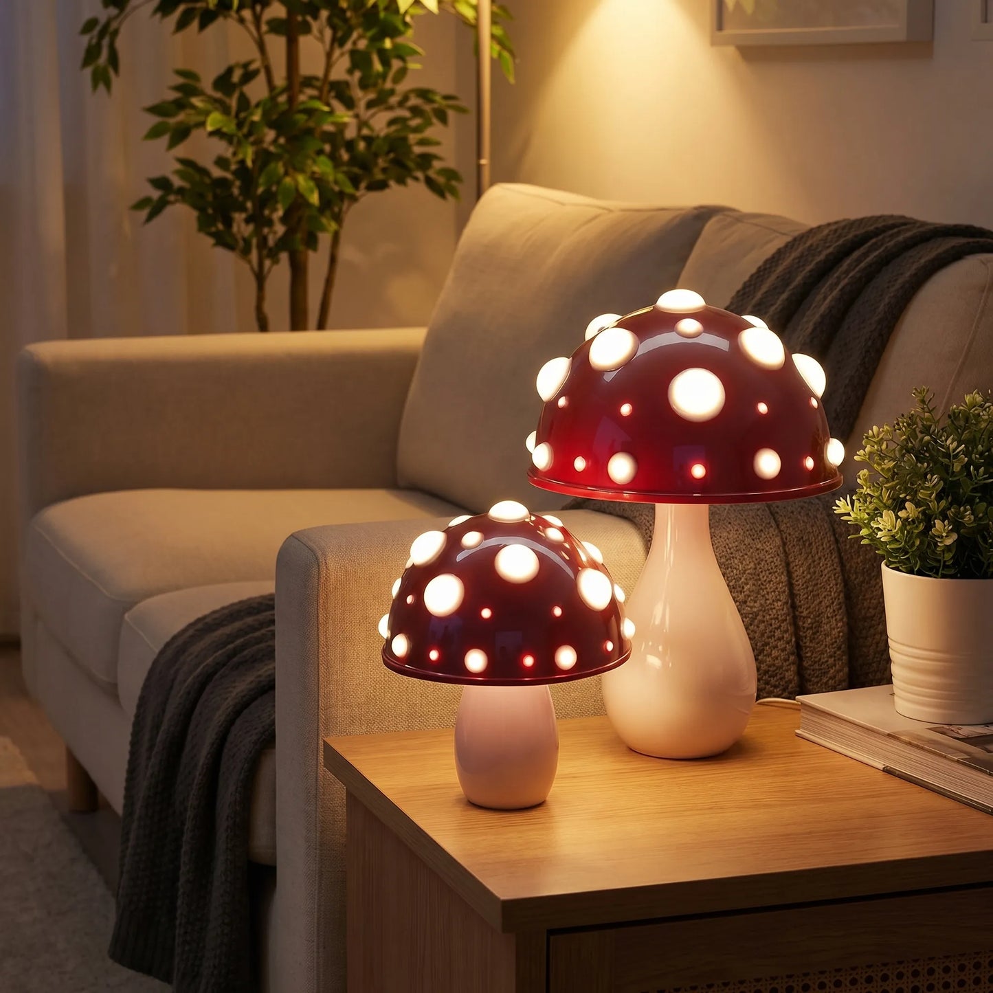 Mushroom-Shaped Decorative Table Lamp -  Mushrova